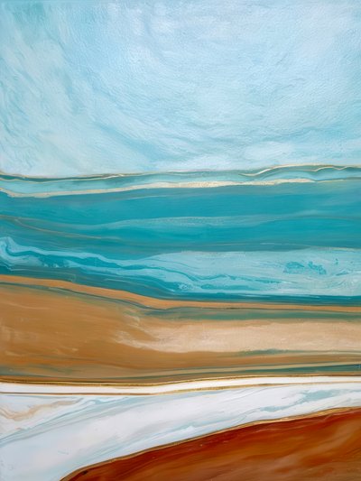 Rustgevend abstracte kusttaferel door Alpenglow Workshop