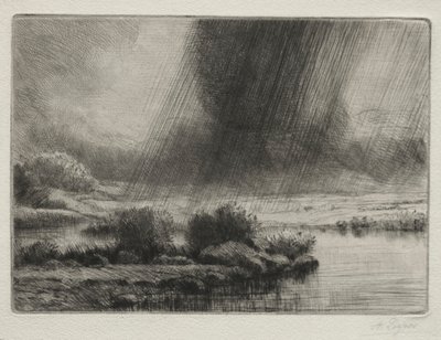 Een storm door Alphonse Legros