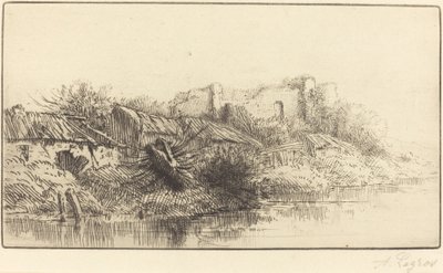 Verlaten dorp door Alphonse Legros
