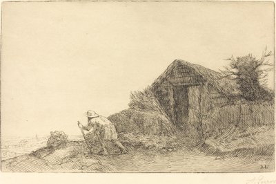 Op de top van de heuvel door Alphonse Legros