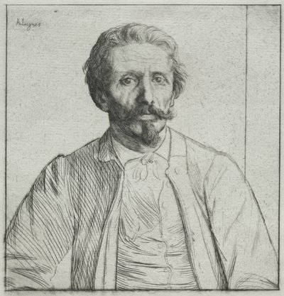 Auguste Delâtre door Alphonse Legros