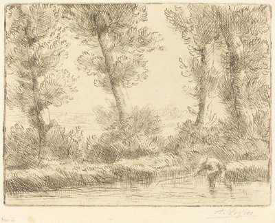 Oevers van de Liane door Alphonse Legros