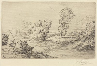 Oevers van de Marne door Alphonse Legros