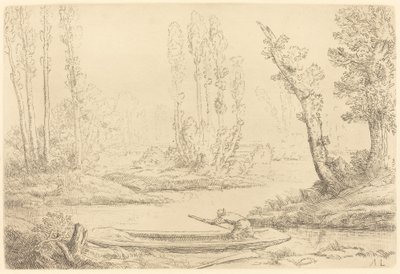 Oevers van de Somme bij Amiens door Alphonse Legros