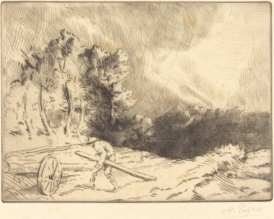 Rand van een bos in Bourgogne door Alphonse Legros