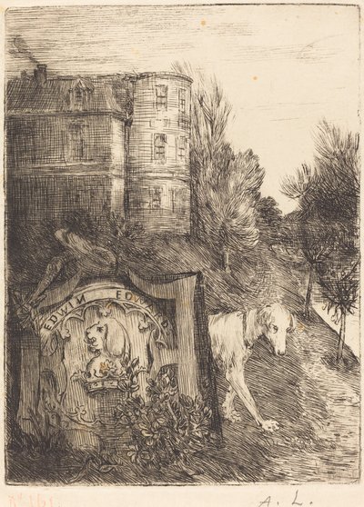 Ex-Libris Edwin Edwards door Alphonse Legros