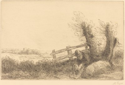 Boer rust uit door Alphonse Legros