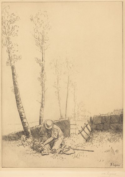 Het teruggevonden schaap door Alphonse Legros