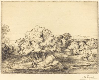 Dorp bij het Meer door Alphonse Legros