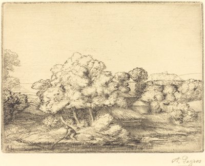 Hamlet bij het meer door Alphonse Legros