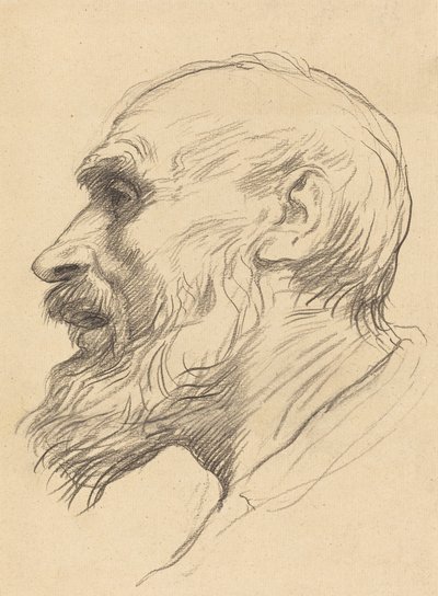 Hoofd van een Oude Man door Alphonse Legros