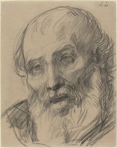 Hoofd van een oude man door Alphonse Legros