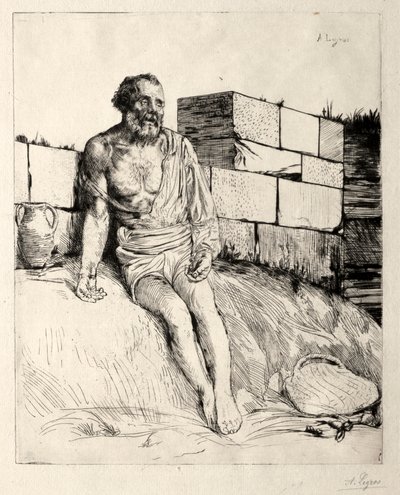 Job Eerste Plaat door Alphonse Legros