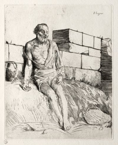 Job Eerste Plaat door Alphonse Legros