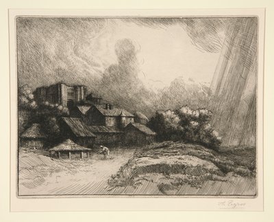 De boerderij van L door Alphonse Legros