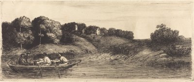 Landschap met Boot door Alphonse Legros