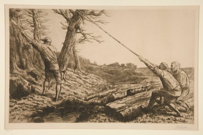 Les bûcherons (Houthakkers) door Alphonse Legros