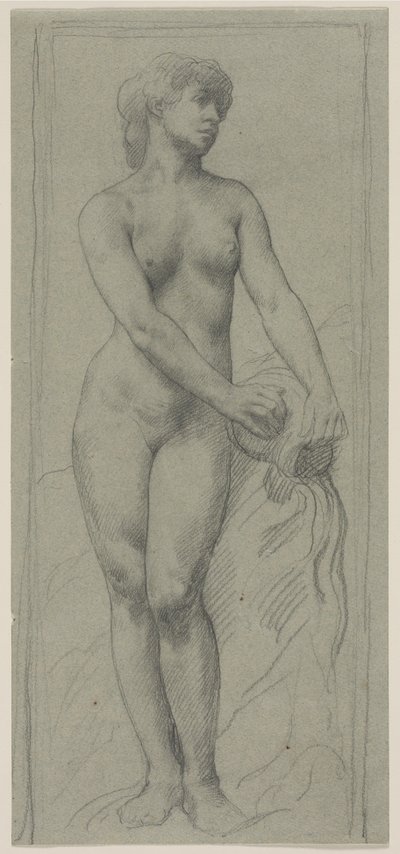 Naakte Vrouw door Alphonse Legros