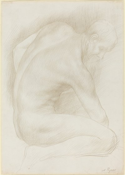 Oude man door Alphonse Legros