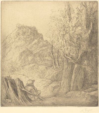 Oud dorp door Alphonse Legros