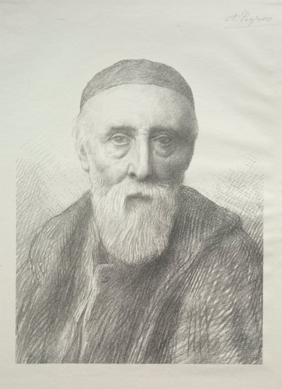 Portret van George Frederic Watts door Alphonse Legros