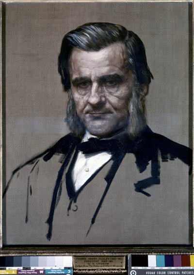 Portret van Thomas Henry Huxley (olieverf op doek) door Alphonse Legros