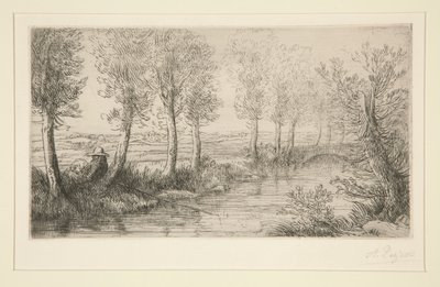 Pres du moulin door Alphonse Legros