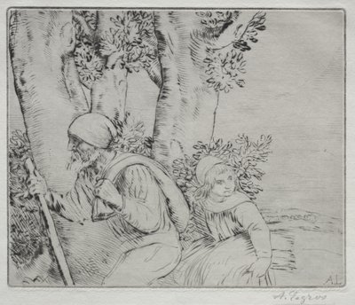 Terugkeer van het veld (Le Retour des Champs-2e Plaat) door Alphonse Legros