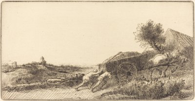 Terugkeren met het hooi (Rentrant le foin) door Alphonse Legros