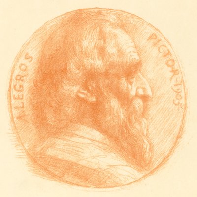 Zelfportret, Medaillon, nr.2, 11e plaat door Alphonse Legros