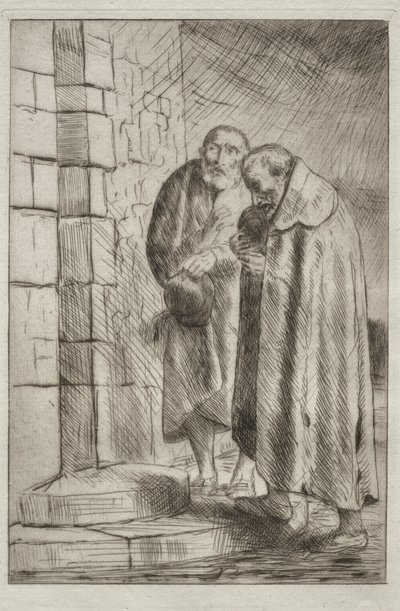 St. Pierre et St. Paul aan de deur van M. Richard door Alphonse Legros
