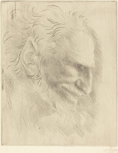 Studie voor het hoofd van een man Etude de tête d