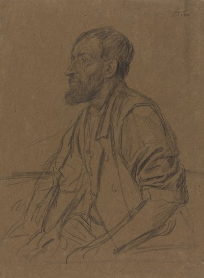 Studie van een arbeider door Alphonse Legros