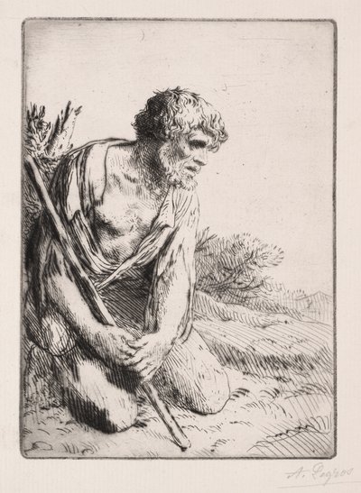 De verloren zoon (3e plaat) door Alphonse Legros