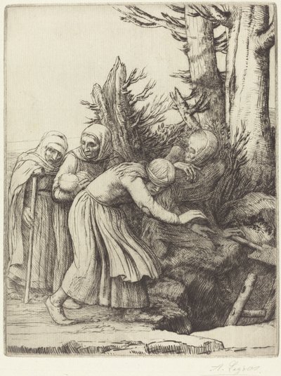 De Triomf van de Dood: De Dood Bereidt een Woning voor de Daklozen door Alphonse Legros