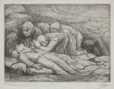 Triomf van de Dood: De Dood bij een Zeemansfamilie door Alphonse Legros
