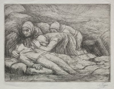 Triomf van de Dood: De Dood bij een familie van zeelieden door Alphonse Legros