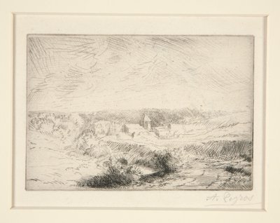 Dorp Wimille, nabij Boulogne door Alphonse Legros