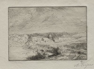 Dorp Wimille, nabij Boulogne door Alphonse Legros