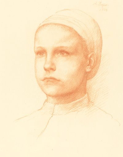 Jonge Boerin door Alphonse Legros