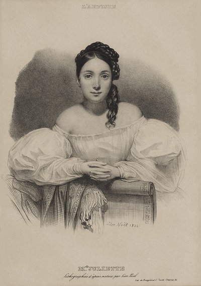 Portret van juffrouw Juliette Drouet. door Alphonse Leon Noel