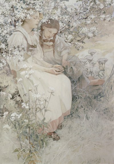 Zalig zijn de reinen van hart: want zij zullen God zien door Alphonse Marie Mucha