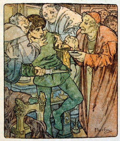 Illustratie door Alphonse Mucha uit "Clio", een werk van de Franse auteur Anatole France. 1900 door Alphonse Mucha