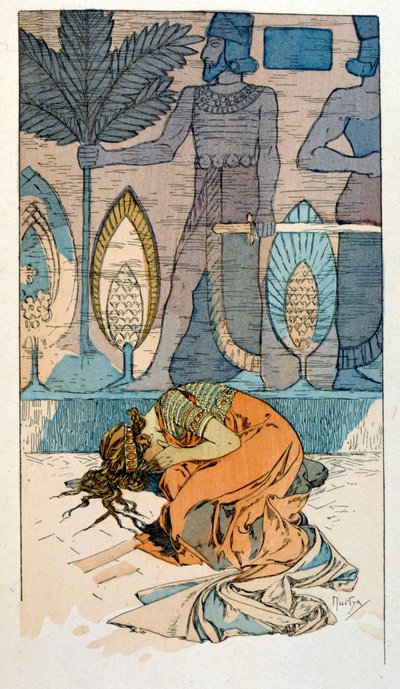 Illustratie door Alphonse Mucha uit "Rama", een gedicht in drie bedrijven door Paul Verola. ca.1898 door Alphonse Mucha