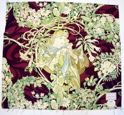 Paneel getiteld "Femme à marguerite" (Vrouw met margriet) door Alphonse Marie Mucha