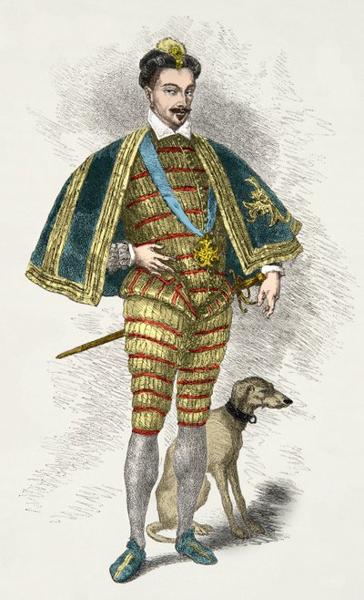Portret van Henri 3 (Gravure) door Alphonse Marie de Neuville