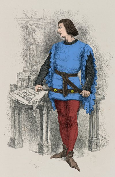 Portret van Koning Karel 5 de Wijze (Gravure) door Alphonse Marie de Neuville