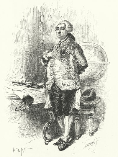 Koning Lodewijk XVI van Frankrijk door Alphonse Marie de after Neuville