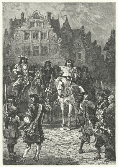 Proclamatie van de herroeping van het Edict van Nantes door Lodewijk XIV, 1685 door Alphonse Marie de after Neuville