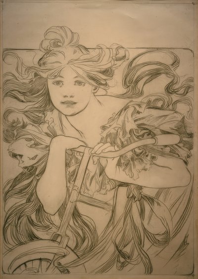 Cycles Perfecta, ontwerpschets door Alphonse Mucha